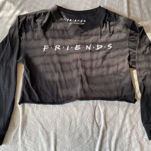 Friends Long Sleeve Cropped Shirt